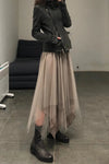 Marc Le Bihan 2590 series triple-layer silk skirt collection French handmade MLB-2590-HUIOU gray lotus color
